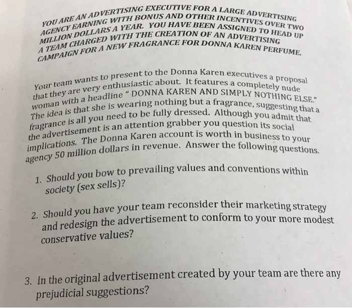 FOR A LARGE ADVERTISING C EXECUTIVE FOR A LARGE