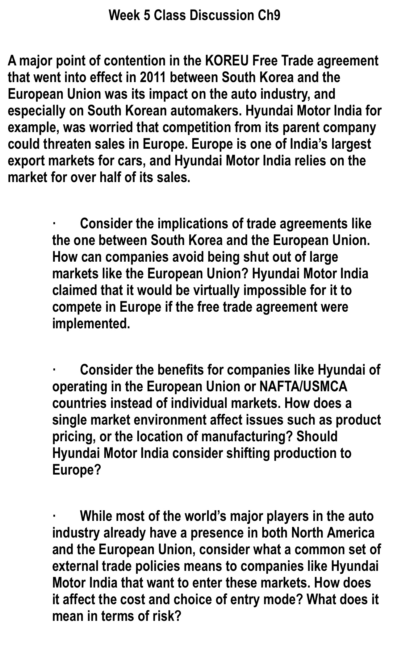 Week 5 Class Discussion Ch9 A major point of