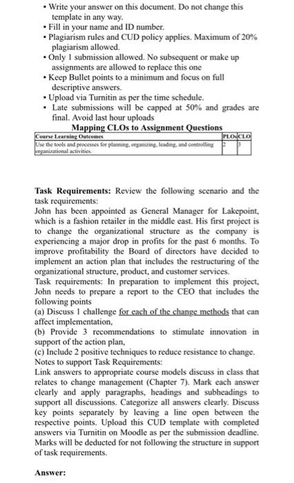 - Write your answer on this document. Do not