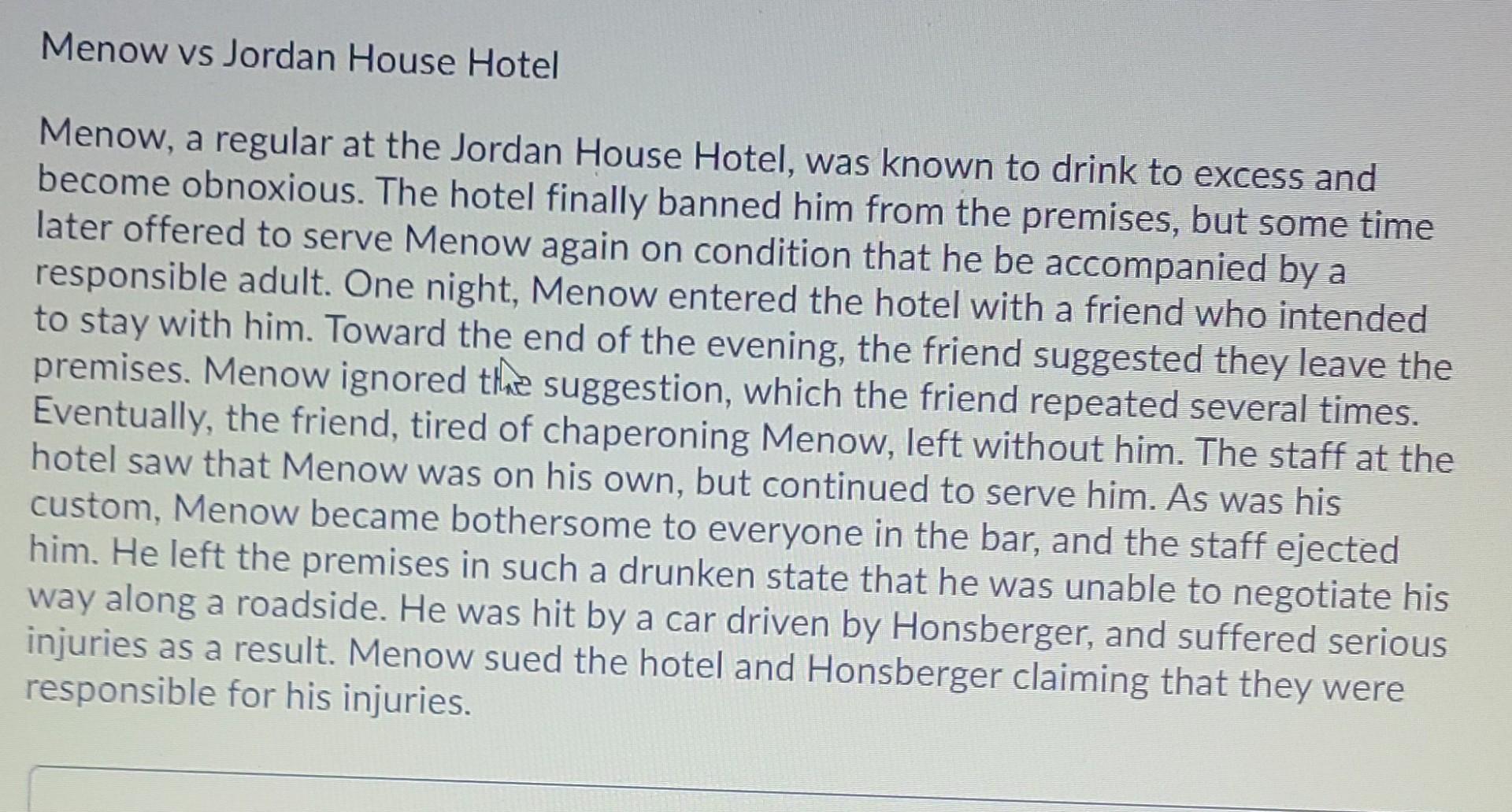 Please read the case below. Discuss fault using