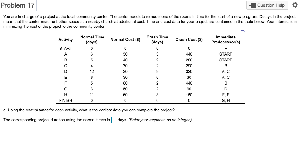 Please solve with work. Thanks! Problem 17 13