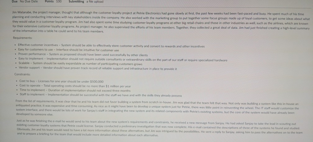 Due No Due Date Points 100 Submitting a file