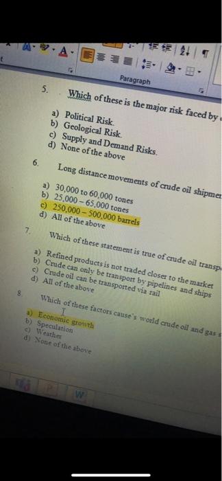 Paragraph 5. Which of these is the major risk