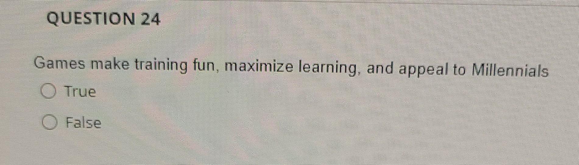 QUESTION 1 Context-based learning is unique to an