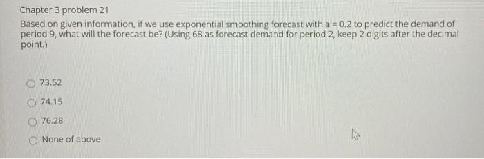 21. Two different forecasting techniques (FI and