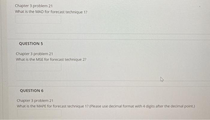 21. Two different forecasting techniques (FI and