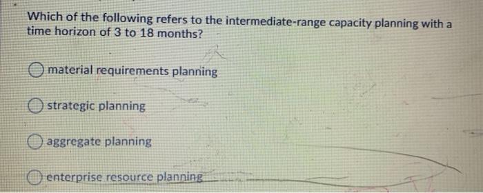 Which of the following refers to the