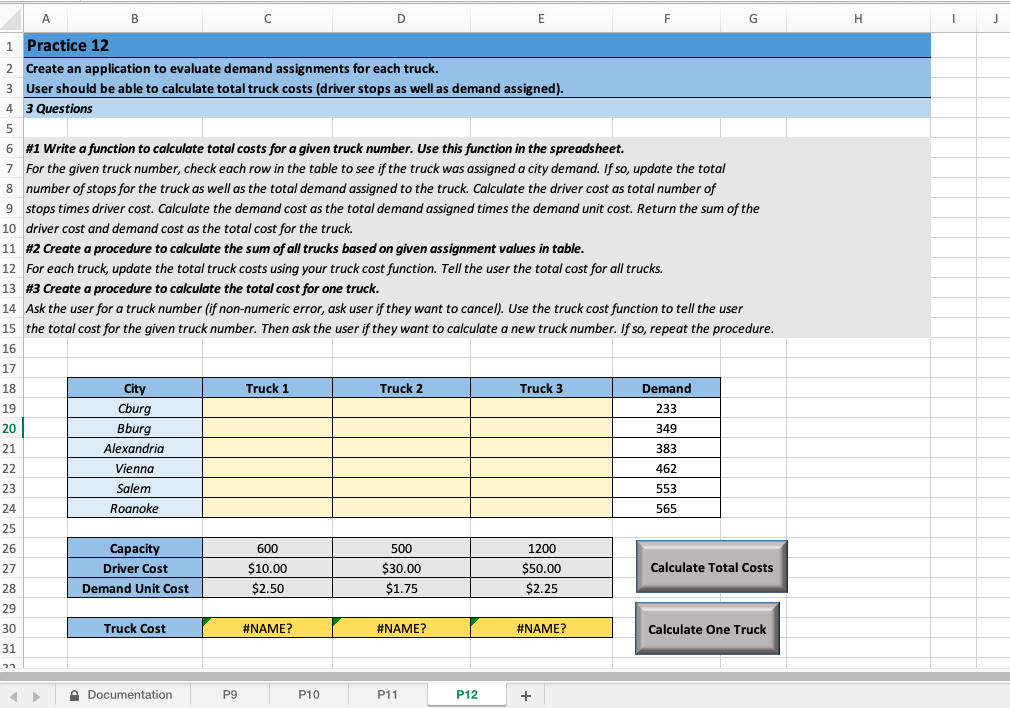 Please answer by using Excel Visual Basic A B D E