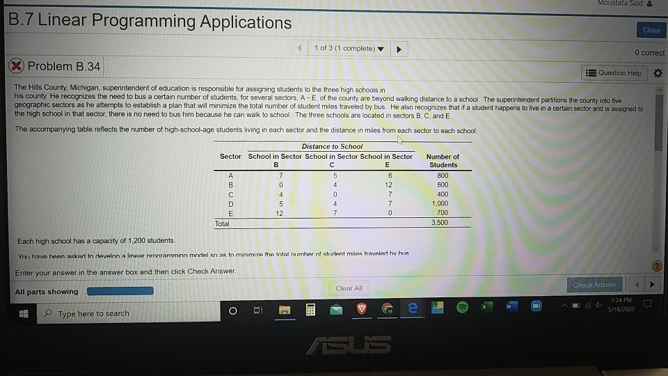 just need to figure out part B. Moustafa Said B.7