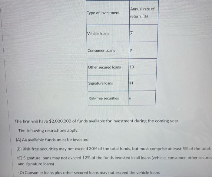 Please show all steps and use excel if needed.
