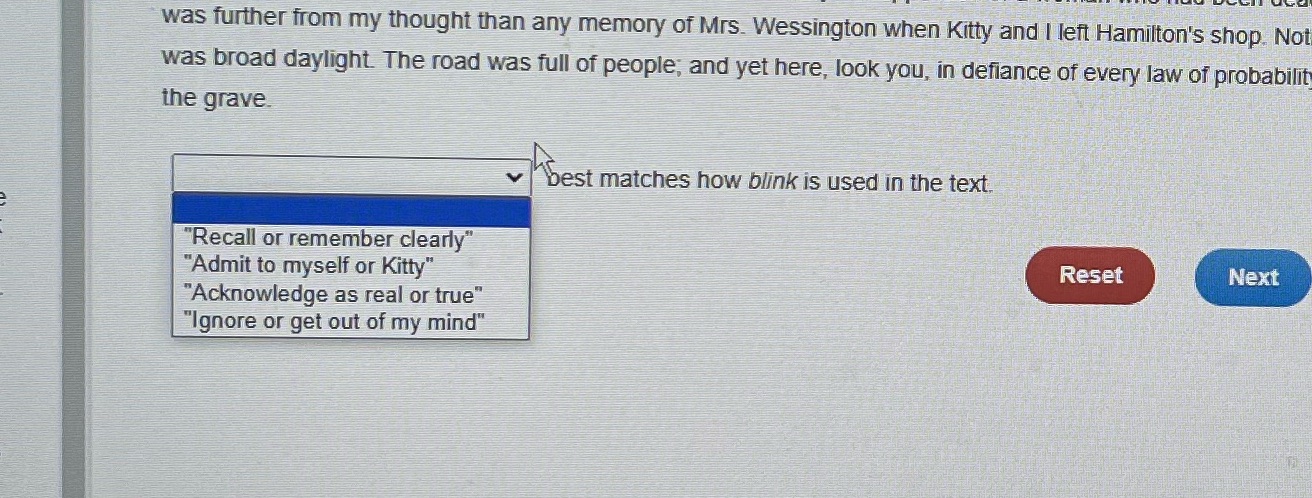 was further from my thought than any memory of