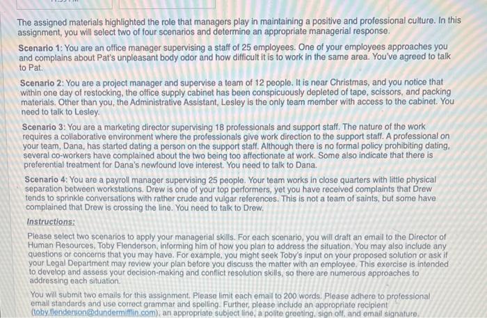 Please do around 200 words for both scenario.