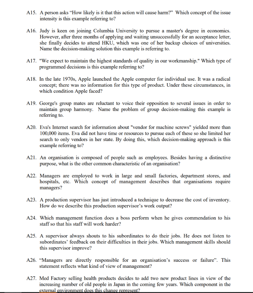 A15. A person asks How likely is it that this