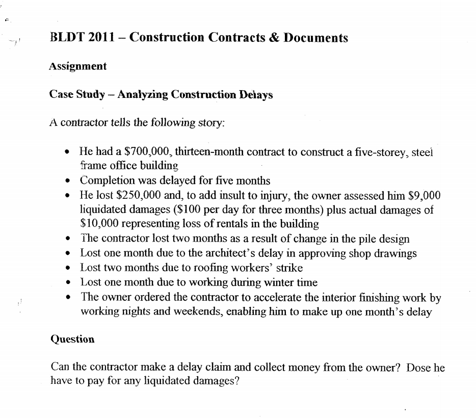 BLDT 2011 - Construction Contracts & Documents -
