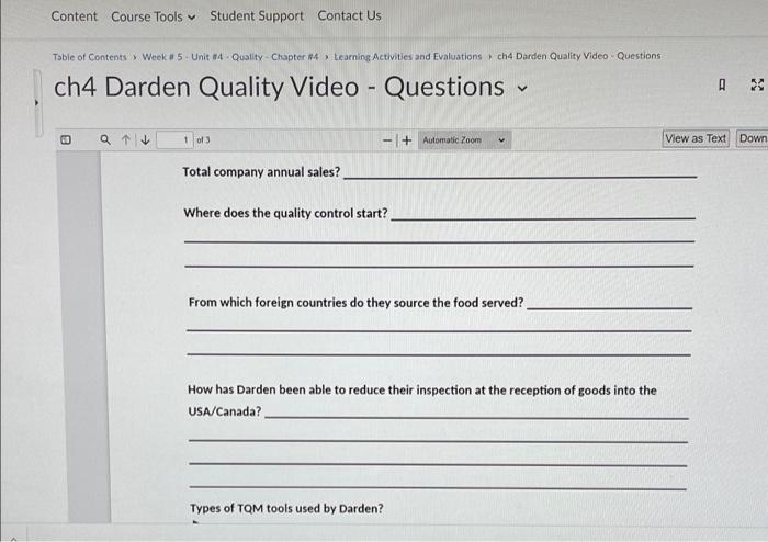 please answer all questions Content Course Tools