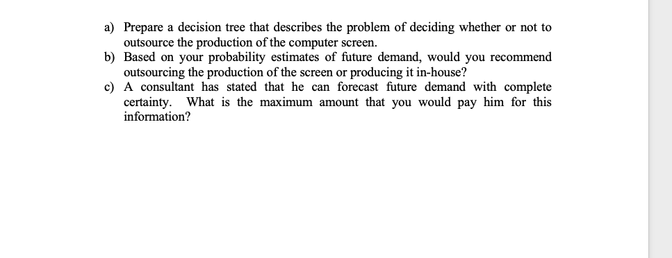 5) (15 pts) You work for Mango Computer Company