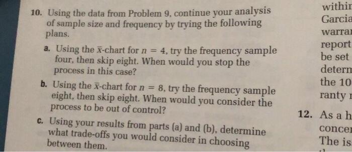 I need the answer to #10 based on information on