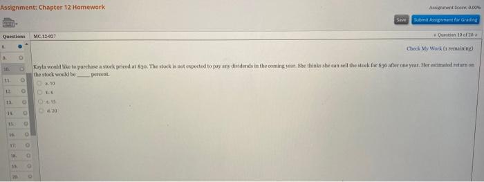 Assignment: Chapter 12 Homework Agent 0.00 Sunt