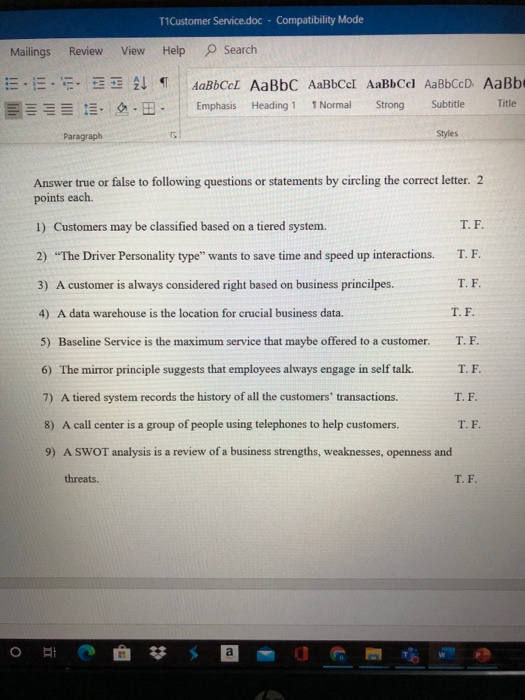 T1Customer Service.doc - Compatibility Mode