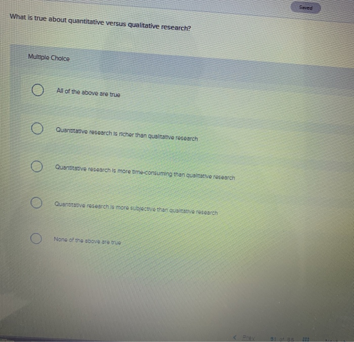 What is true about quantitative versus