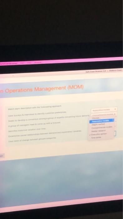 Operations Management (MOM) Operations Management