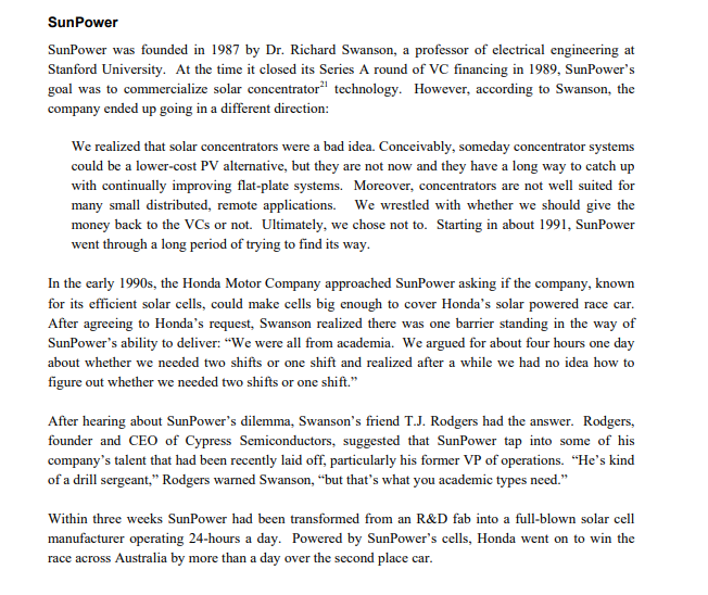 Should SunPowers strategy focus on the pricing of