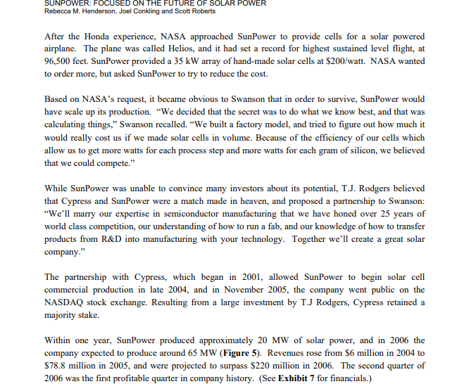 Should SunPowers strategy focus on the pricing of