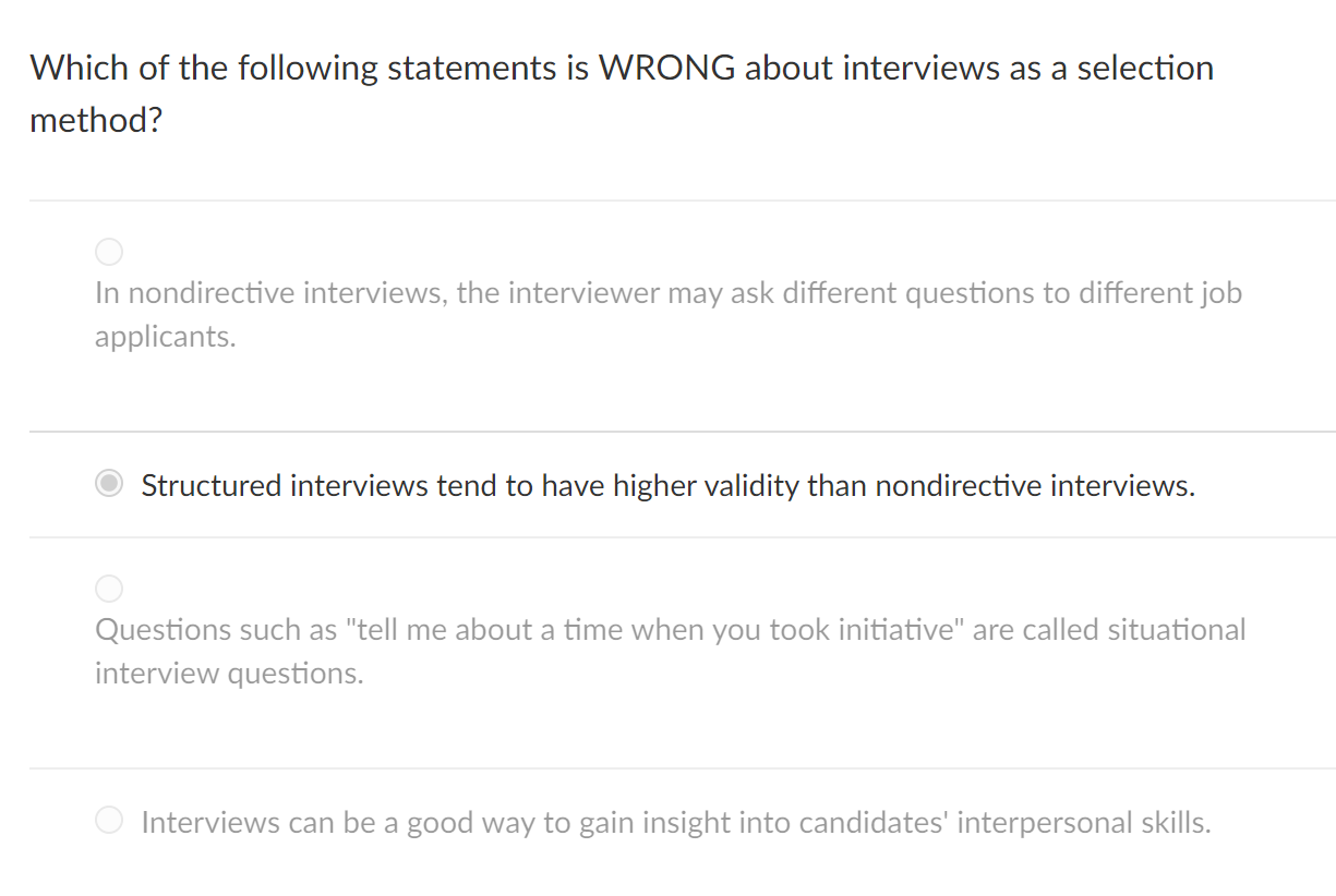 My answers are WRONG Which of the following