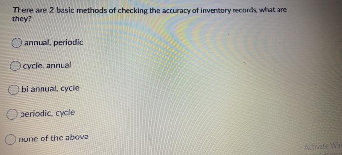 There are 2 basic methods of checking the