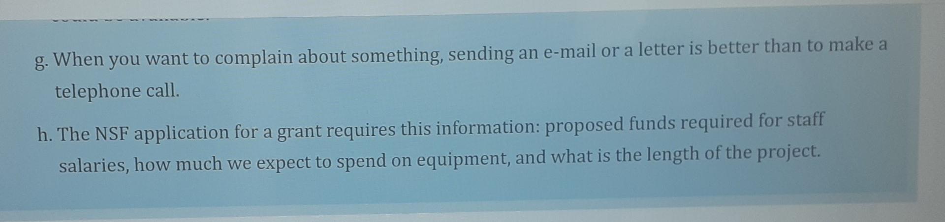 Your Task Revise the following sentences so that