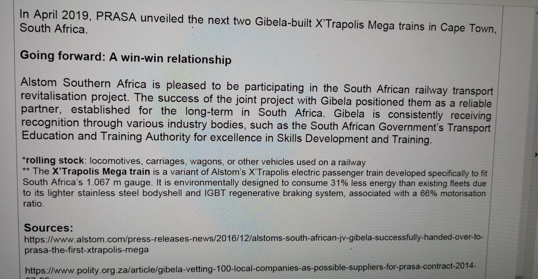 No stopping this train! Background: Replacing