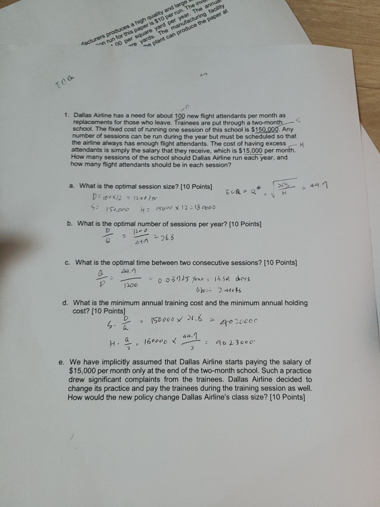 could you solve question e a high, 15510 per year