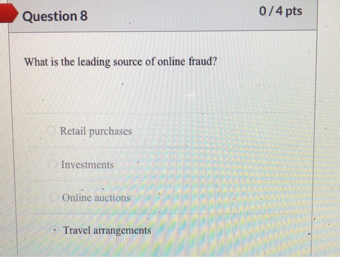 Question 9 0/4 pts What is the first question to