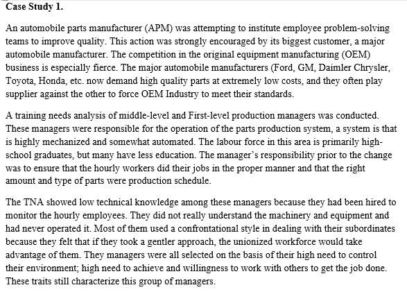 What is the managerial context in which these