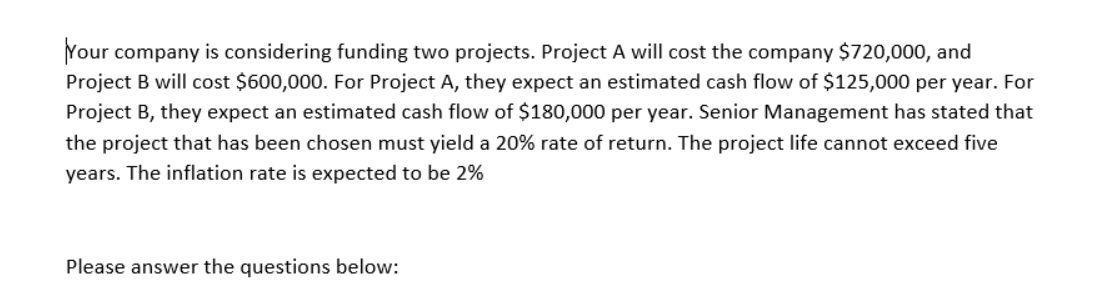 Please answer this with all it's requirements.