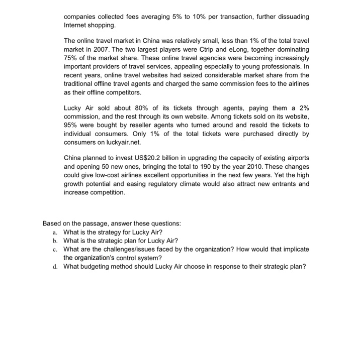 CASE STUDY In the following passage you will read