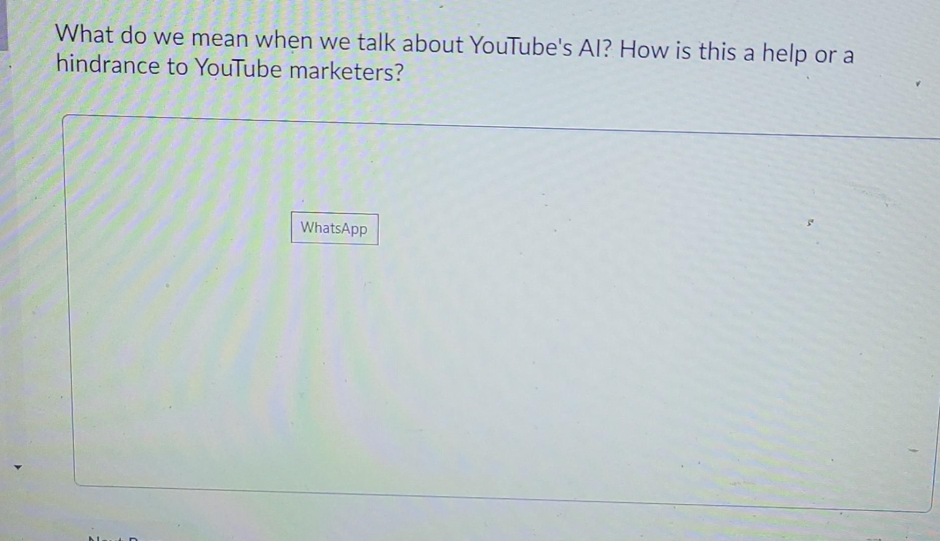 What do we mean when we talk about YouTube's Al?