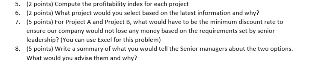 Please answer this with all it's requirements.