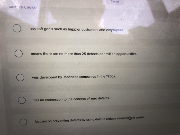 A six sigma (60) approach to quality: Multiple