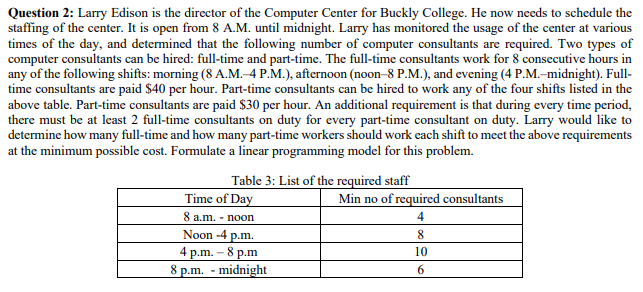 Question 2: Larry Edison is the director of the