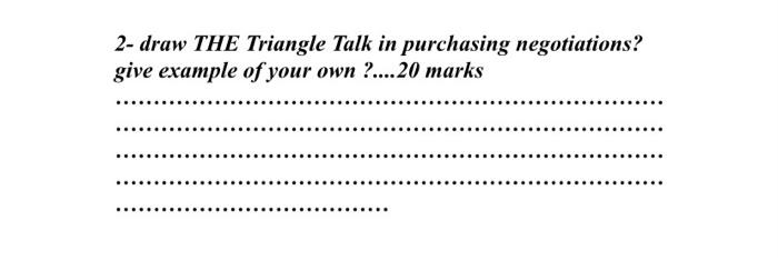 2- draw THE Triangle Talk in purchasing