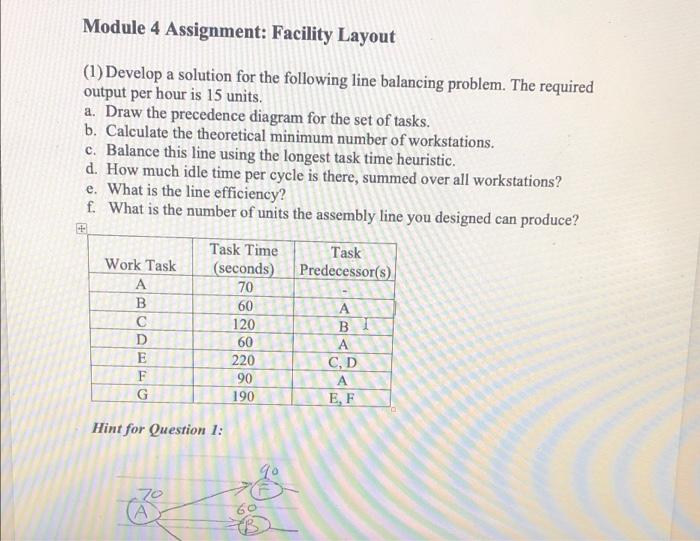 Module 4 Assignment: Facility Layout (1) Develop