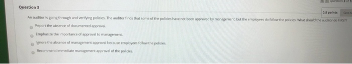 Question 1 What type of BCP test involves having