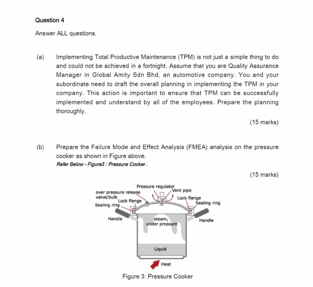Question 4 Answer ALL questions. (a) Implementing