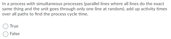 In a process with simultaneous processes