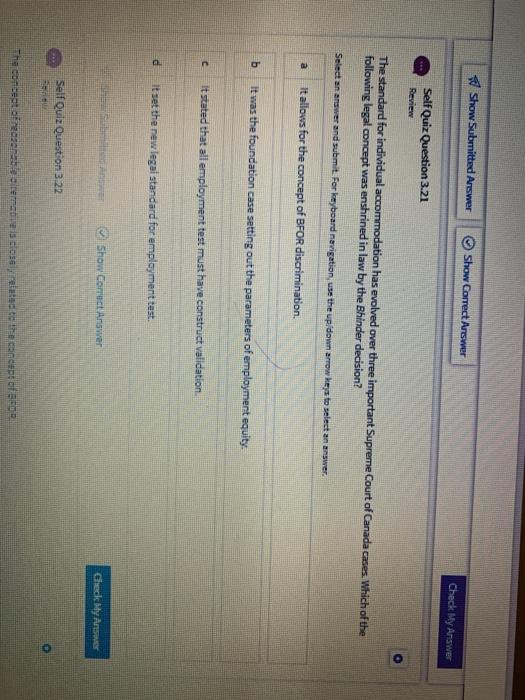 Show Submitted Arswer Show Correct Answer Check