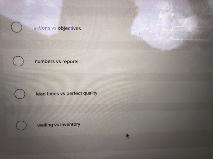 Saved Regarding lean systems objectives vs plans