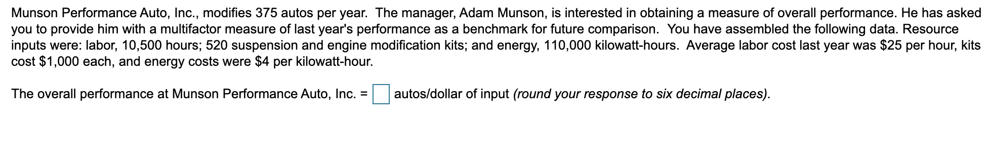 Munson Performance Auto, Inc., modifies 375 autos