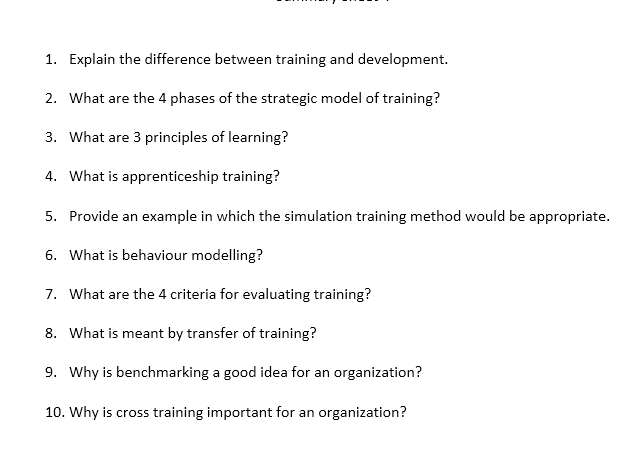 undefined 1. Explain the difference between