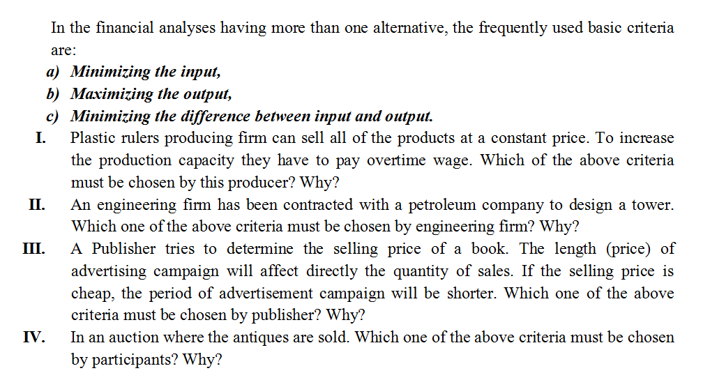 In the financial analyses having more than one